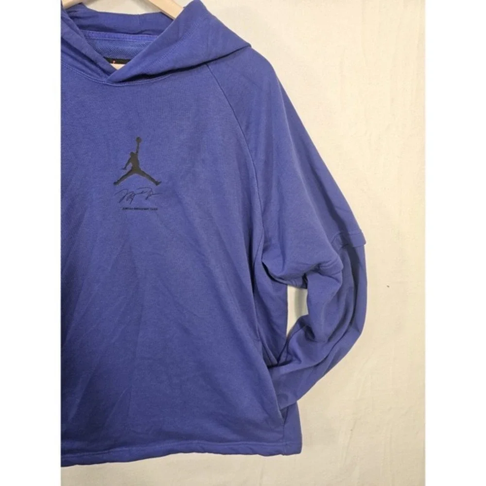NIKE JORDAN 23 ALPHA MEN'S DRI FIT HOODIE LONG SLEEVE‎ SWEATER LARGE PURPLE K031